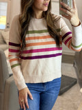 Autumn Sunset Striped Sweater