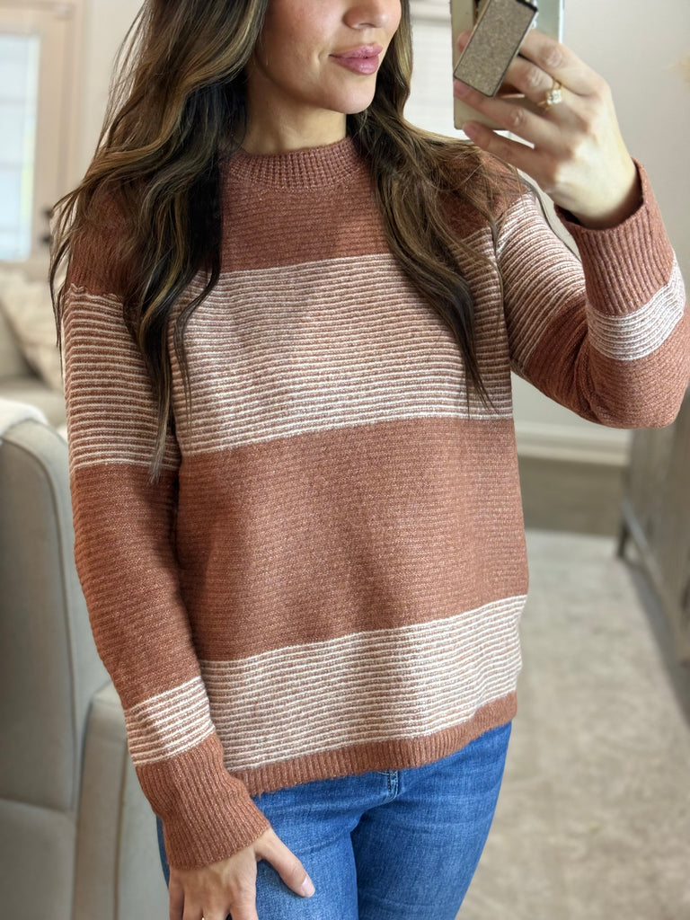 Casually Cozy Color Block Sweater