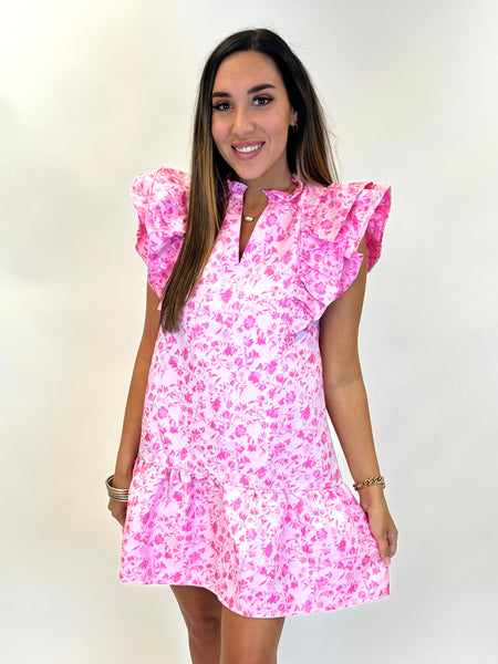 Touch of Class Floral Dress - Pink