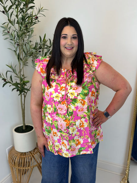 Ladylike Floral Top - Plus