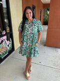 Aria Abstract Print Dress