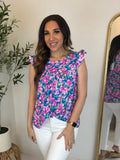 Art Gallery Event Floral Top