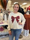 Plaid Bow Sweatshirt