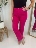 Fuchsia Tummy Control Straight Leg Jean - Risen