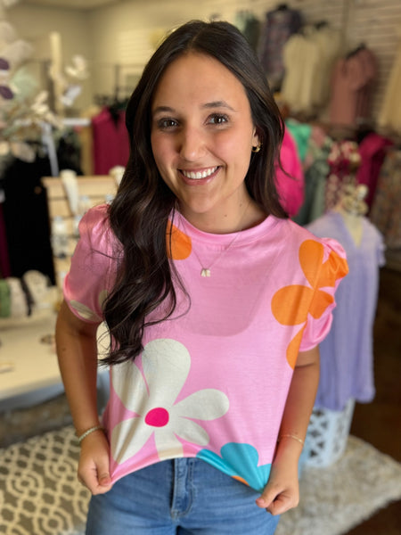 Farrah Flower Print Top