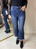 Celeste Crop Flare Jean - Risen Dark Wash