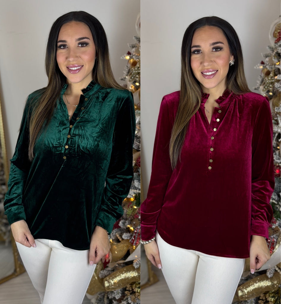 Feeling Festive Velvet Top