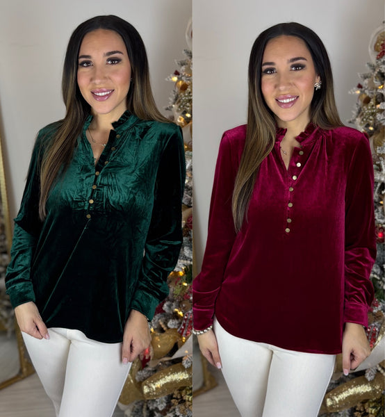 Feeling Festive Velvet Top