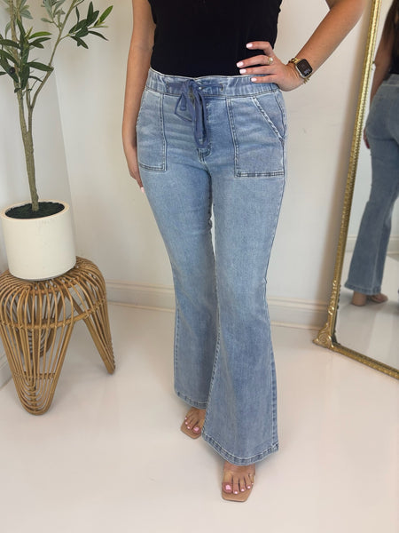 Rowan High Rise Flare Jean - Risen