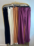 Fatima Cotton Stretch Twill Flare Pant