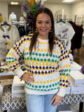 Mardi Party Patterned Sweater