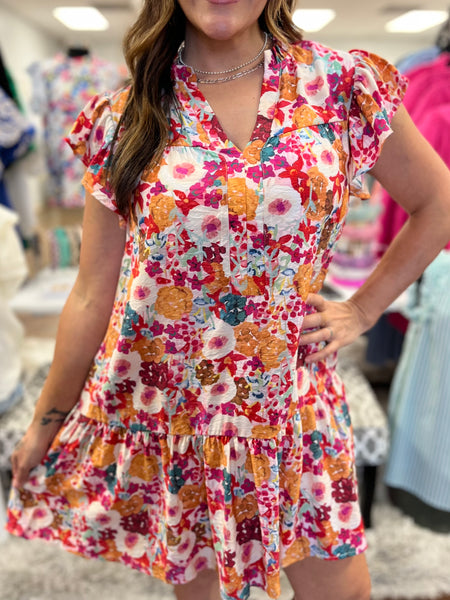 Afternoon Stroll Floral Dress