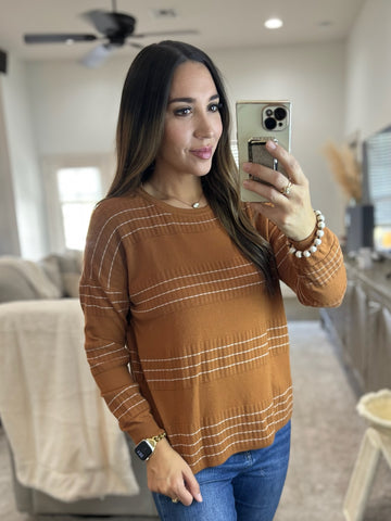 Family Gatherings Striped Sweater