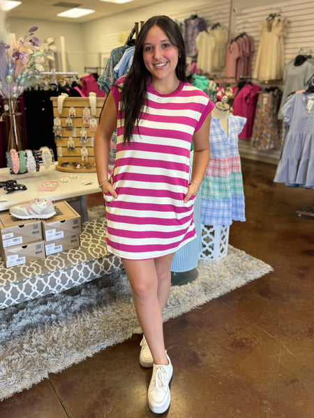 Pinky Promise Striped Dress