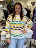 Mardi Party Patterned Sweater