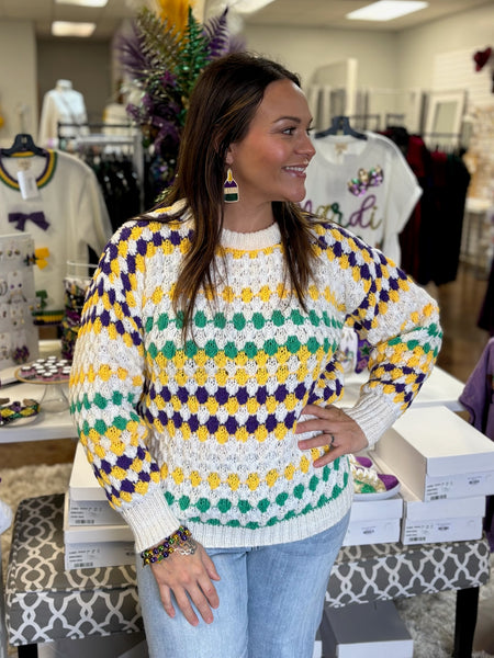 Mardi Party Patterned Sweater