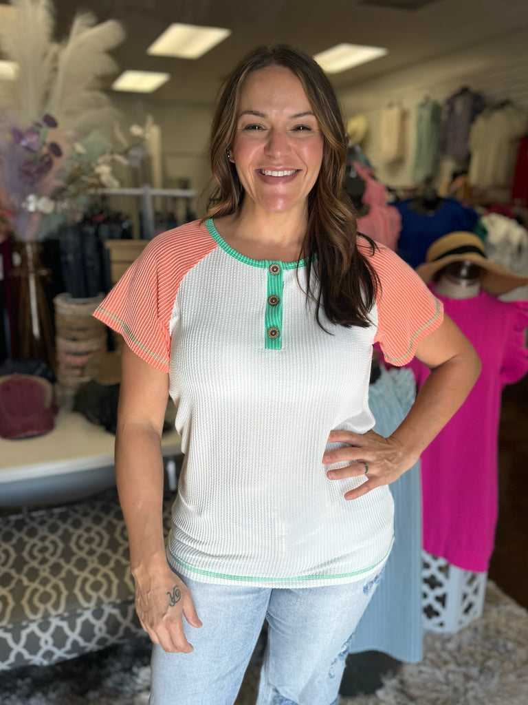 Catch a Break Color Block Top