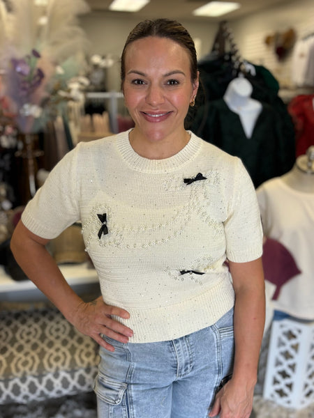 First Lady Short Sleeve Sweater