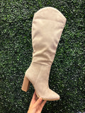 Fall Flourish Faux Suede Boots