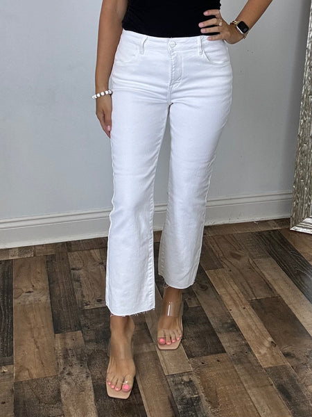 Tessa Tummy Control Cropped Straight Leg Jean - Risen