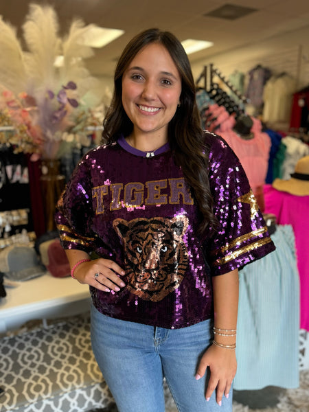 Sequins Tigers Top