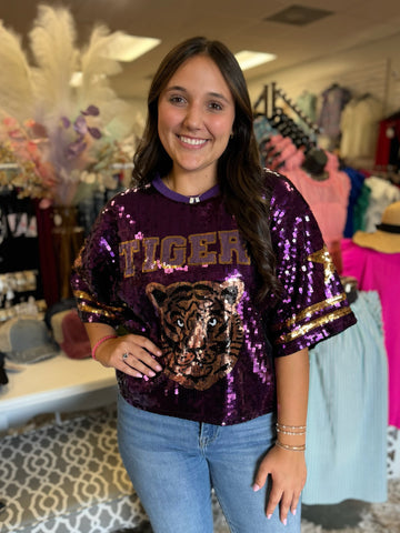 Sequins Tigers Top