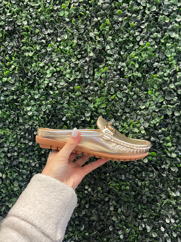 Gold Slip-on Mule