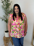 Ladylike Floral Top - Plus