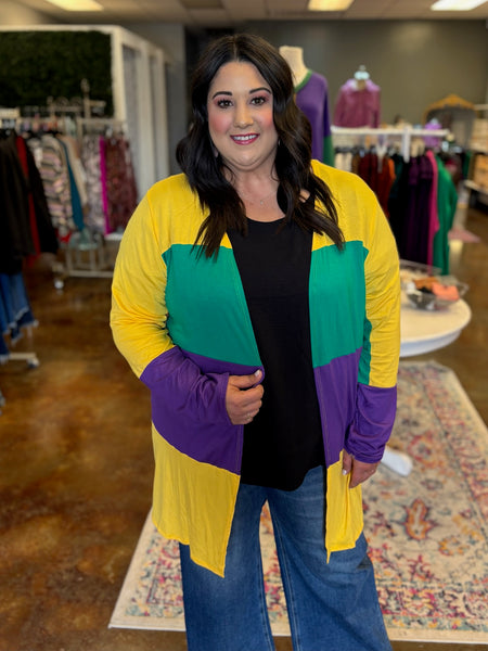 Mardi Gras Cardigan - Plus