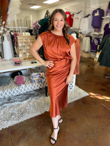 Cinnamon Spice Midi Dress