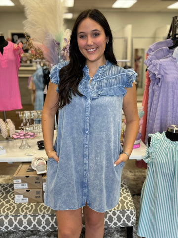 Boat Day Denim Dress