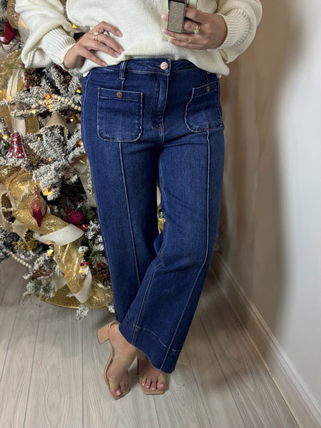 Cynthia Crop Wide Leg Jean - Risen