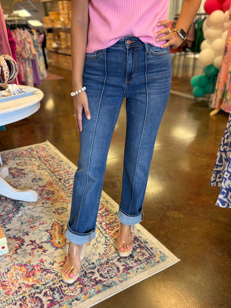 Corinne Cuffed Straight Leg Jean - Judy Blue