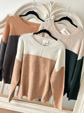 Coffee Run Color Block Sweater